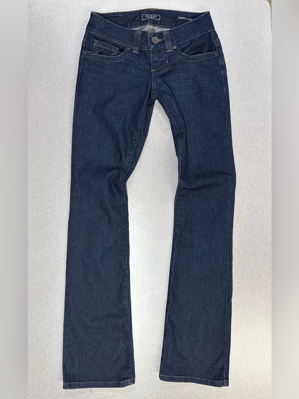 Guess Low Rise Daredevil Bootcut Jeans Dark Wash Y2K